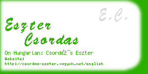 eszter csordas business card